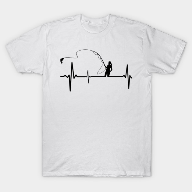 Heartbeat Fishing T Shirt Heartbeat Fishing T Shirt Teepublic Uk