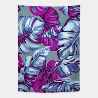 Tropical Leaves Camouflage Of Banana and Monstera 6 Tapestry