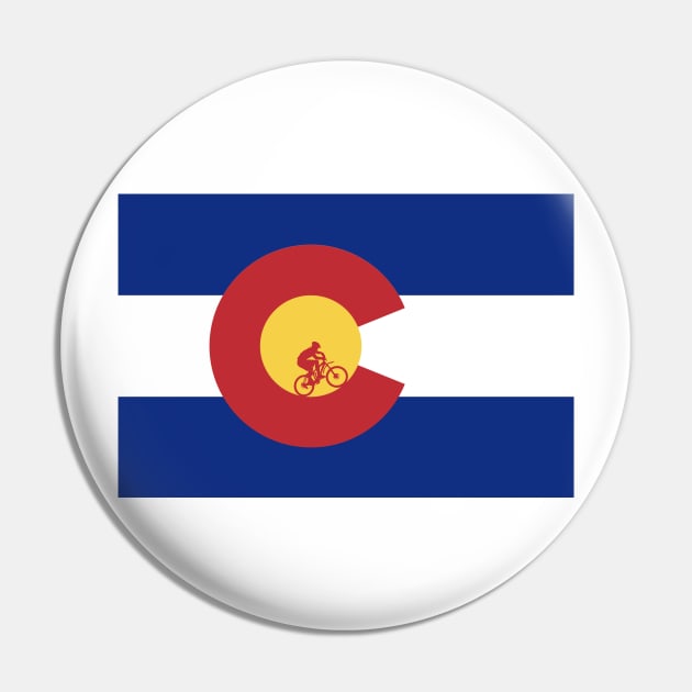 Colorado Mountain Biking Pin by chriswig