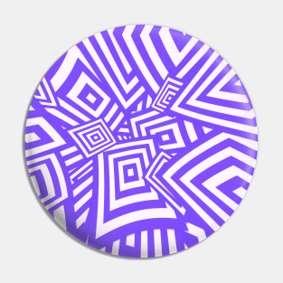 Funky Purple Psychedelic Warped Squares Pin