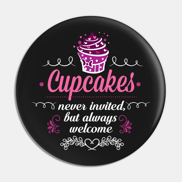 Cupcakes Are ALWAYS Welcome Pin by jslbdesigns