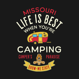 Missouri Camping Retro Design T-Shirt