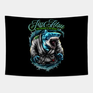 Jiu Jitsu Shark, The ground is my Ocean Tapestry