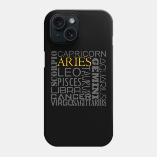 Aries Zodiac Montage Phone Case