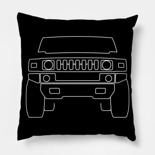 Hummer H2 outline graphic (white) Pillow