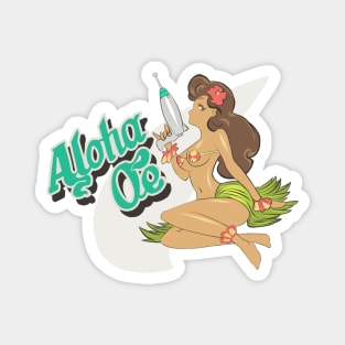 Space Dandy Aloha Oe Magnet