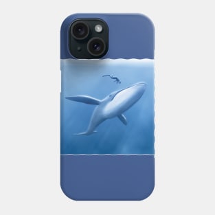 Swimming with whales Phone Case