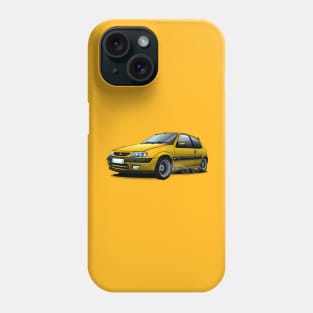 Citroen Saxo Illustration - Yellow Phone Case