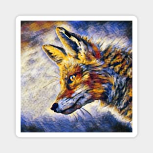 Fox Painting Magnet