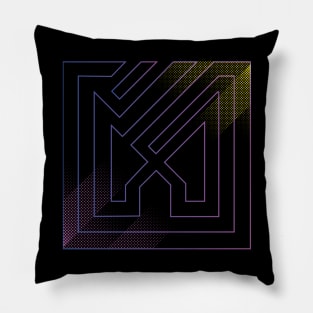 Abstract purple art modern geo Pillow