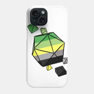 Aro Pride Flag Dice Phone Case