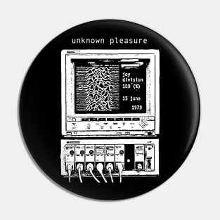 Unknoown Pleasure macine joy division band design Pin