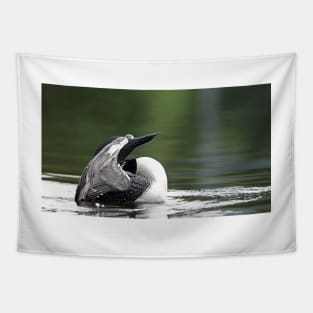 Hide n' seek - Common loon Tapestry