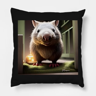 Wombat paying you a visit Pillow