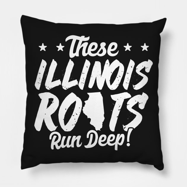 These Illinois Roots Run Deep Pillow by A Magical Mess