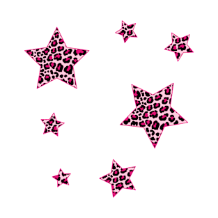 Hot Pink Cheetah Stars Pack T-Shirt