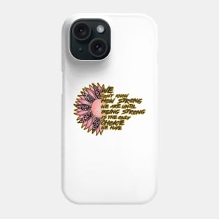 Breast Cancer Awareness Sunflower Phone Case