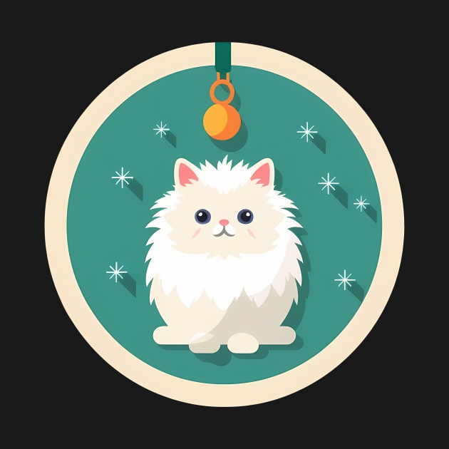 Persian Cat Xmas  Ornament, Love Cats by dukito