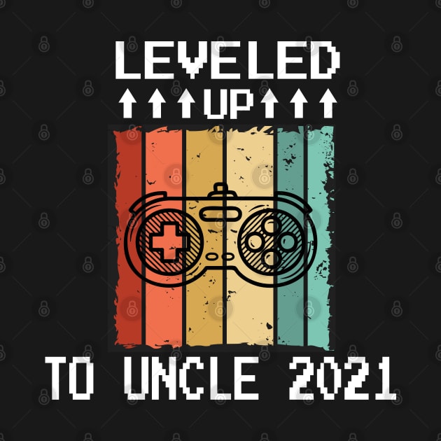 Leveled Up To Uncle 2021 - Pregnancy Announcement New Uncle Retro - Funny Maternity Gift For Gamer Lover by WassilArt