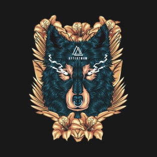 elegant wolf design T-Shirt