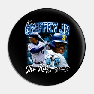 Ken Griffey Jr The Kid Basketball Legend Signature Vintage Retro 80s 90s Bootleg Rap Style Pin