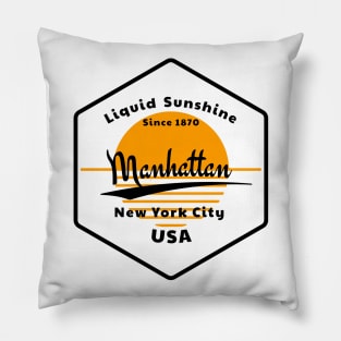 Manhattan - Liquid Summer Since 1870 Pillow