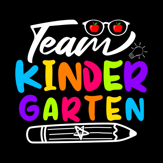 Team Kindergarten Boys Teacher Back To School Kinder Crew T-Shirt by drag is art