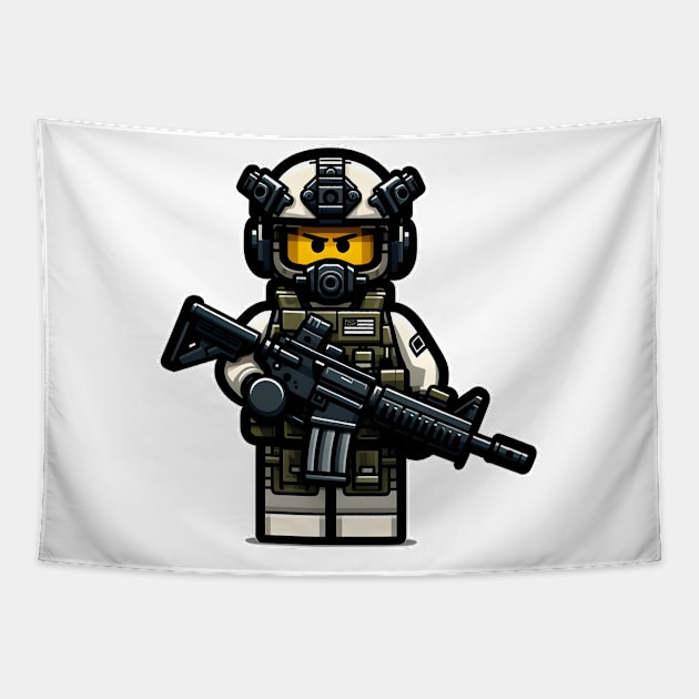 Tactical LEGO Tapestry by Rawlifegraphic