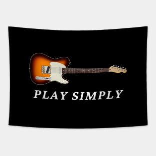 Play Simply T-Style Electric Guitar Sunburst Color Tapestry