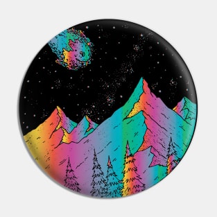 shooting stars and mountains Pin