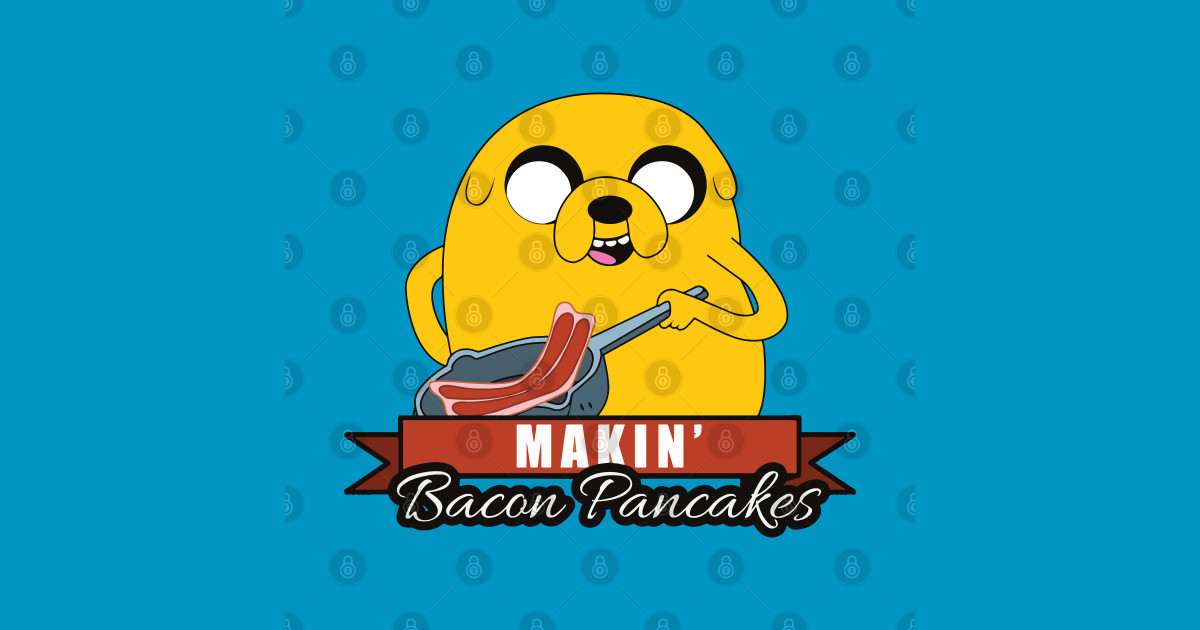 Jake The Dog Makin Bacon Pancakes Adventure Time Pin TeePublic