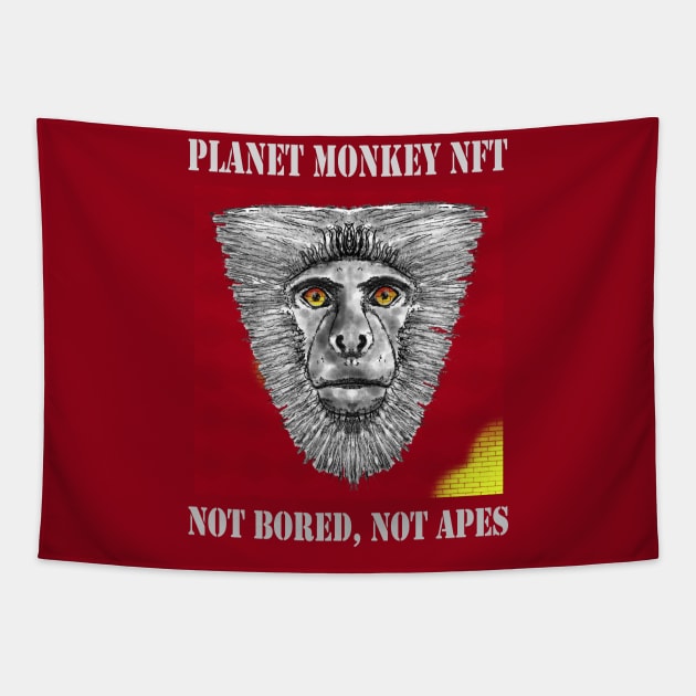 Planet Monkey NFT Not Bored Apes Tapestry by PlanetMonkey