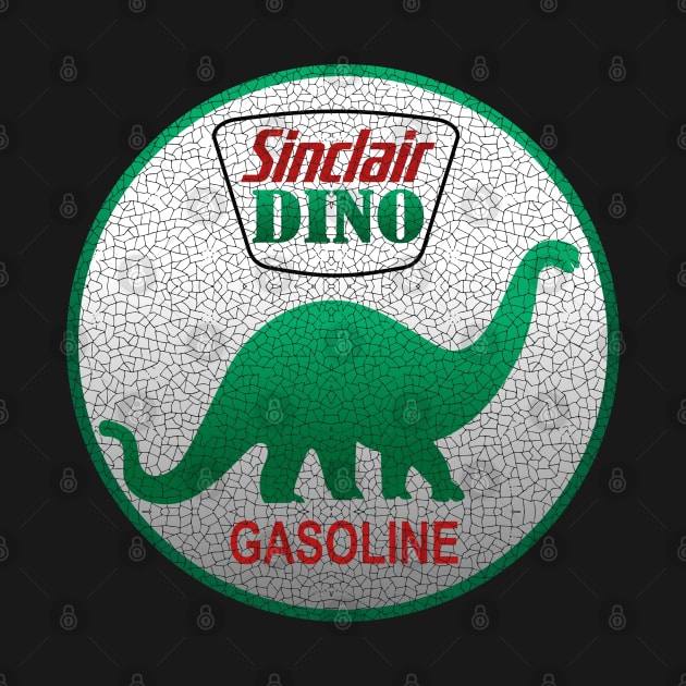 vintage sinclair dino gas station by small alley co