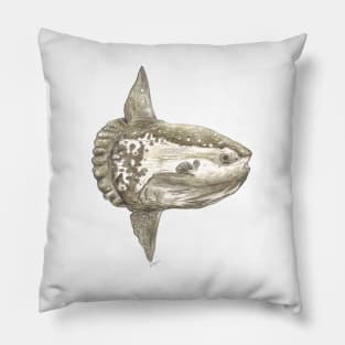 Ocean  sunfish Mola mola for ocean lovers, fishermen and diver Pillow