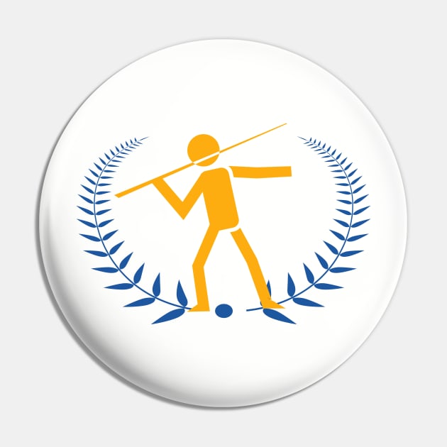Javelin throw Javelins thrower Pin by Foxxy Merch