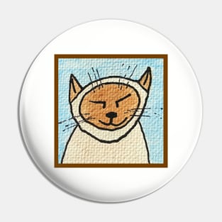 Whimsical Cat Portrait #5 Pin