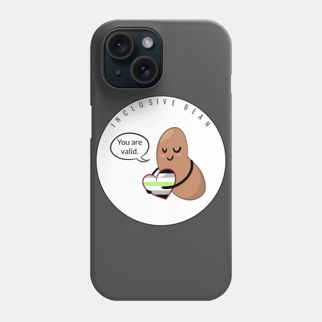 Agender Pride: Inclusive Bean Phone Case by Bri the Bearded Spoonie Babe