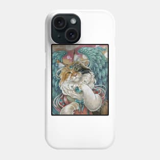 Angel Cat Princess - Black Outlined Version Phone Case