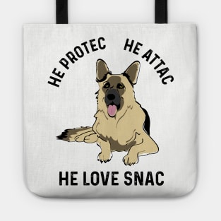 Funny German Shepherd Protec Dog Lover Gifts Tote