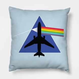 Airplane Rainbow Shine Design Pillow