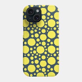 Dark Blue and Yellow Circle Seamless Pattern 023#002 Phone Case