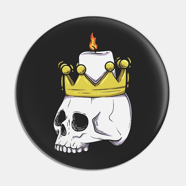 King skull with burning candle Pin by Wahyuwm48