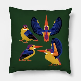 Oriental dwarf kingfisher Pillow
