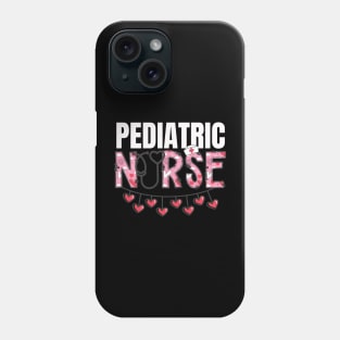 Nurse Valentines "Pediatric Nurse" Heart Letters Phone Case