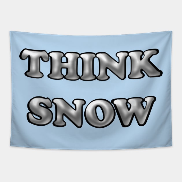 Gray Think Snow Tapestry by Barthol Graphics