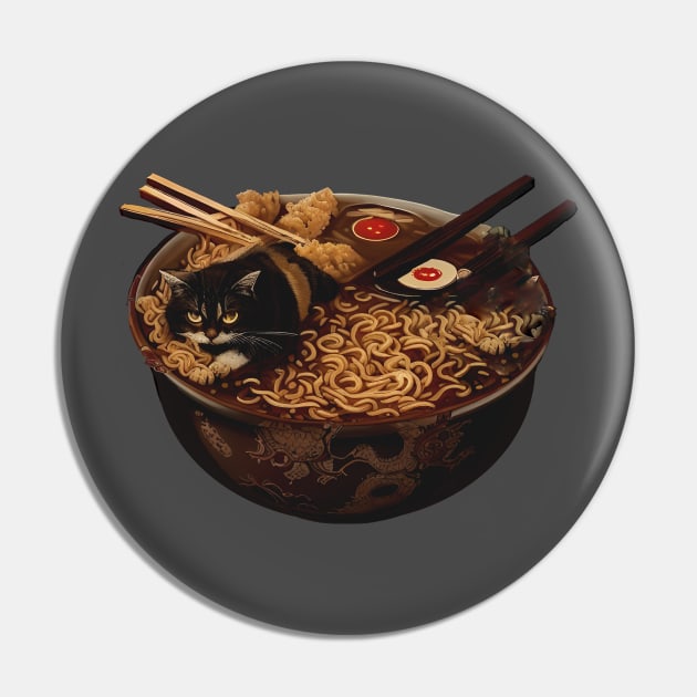 Kitty Cat Ramen Noodles Pin by HideTheInsanity