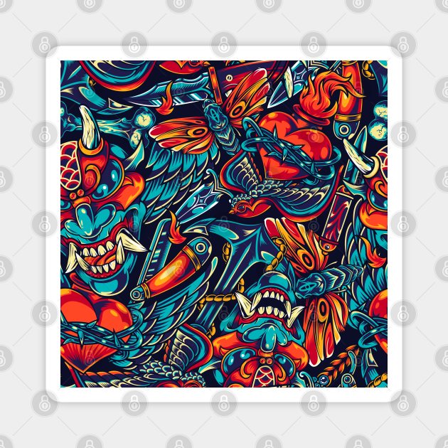Samurai Tattoo Cool - Asian Tattoo - Magnet | TeePublic Samurai Tattoo Cool - Asian Tattoo - Magnet | TeePublic