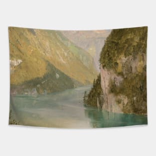 Konigssee, Bavaria by Frederic Edwin Church Tapestry