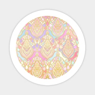 Rosy Opalescent Art Deco Pattern Magnet