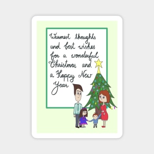 Family Greating for Christmas time Magnet